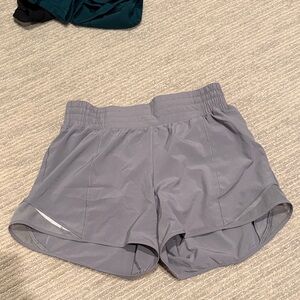 Lululemon Athletica Light Gray 4” Hotty Hot Shorts